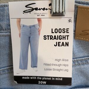 NWT Size 20W Seven7 Loose Straight Jean